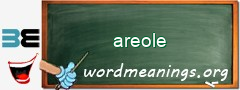 WordMeaning blackboard for areole